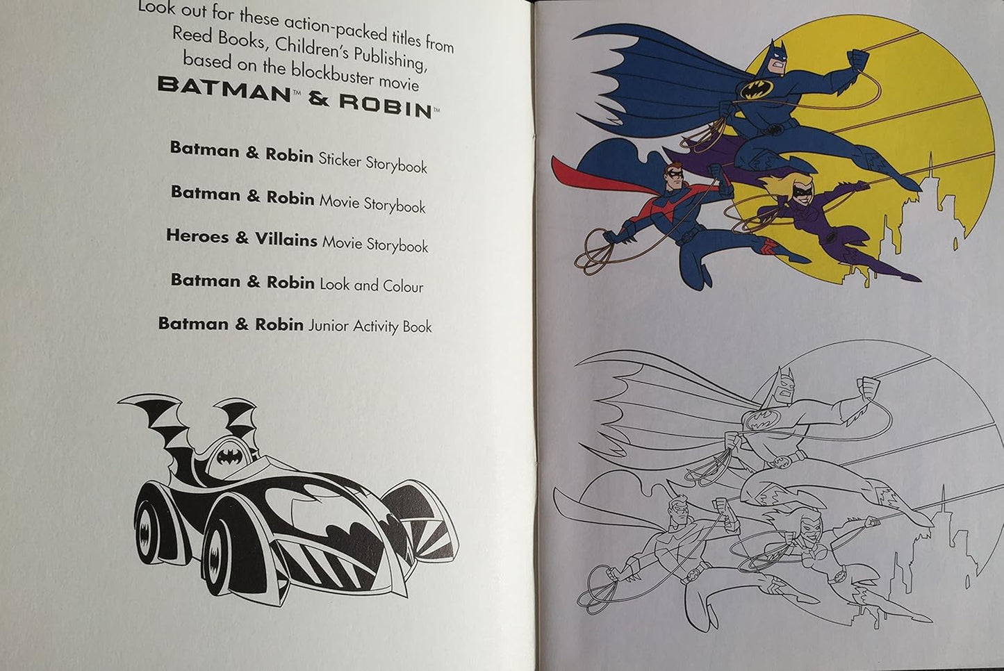 Vintage 1997 Batman And Robin Look And Colour Book - Ex Shop Stock