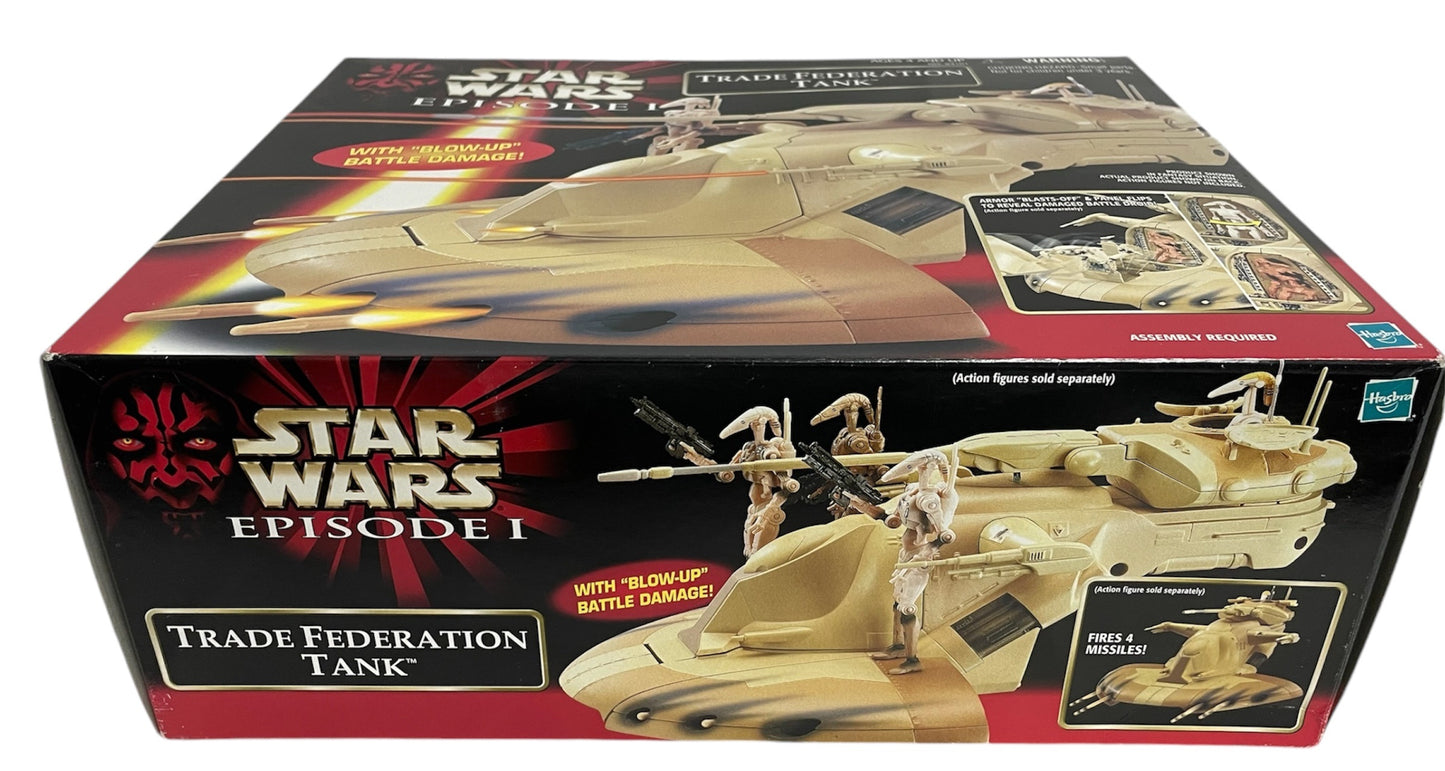 Vintage 1999 Star Wars Episode 1 Armored Scout Tank With Battle Droid Action Figure (Copy)