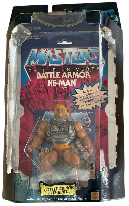 Vintage Mattel 2001 Commemorative Series II Masters Of The Universe MOTU - Battle Armor He-Man Action Figure Limited Edition - Factory Sealed Shop Stock Room Find
