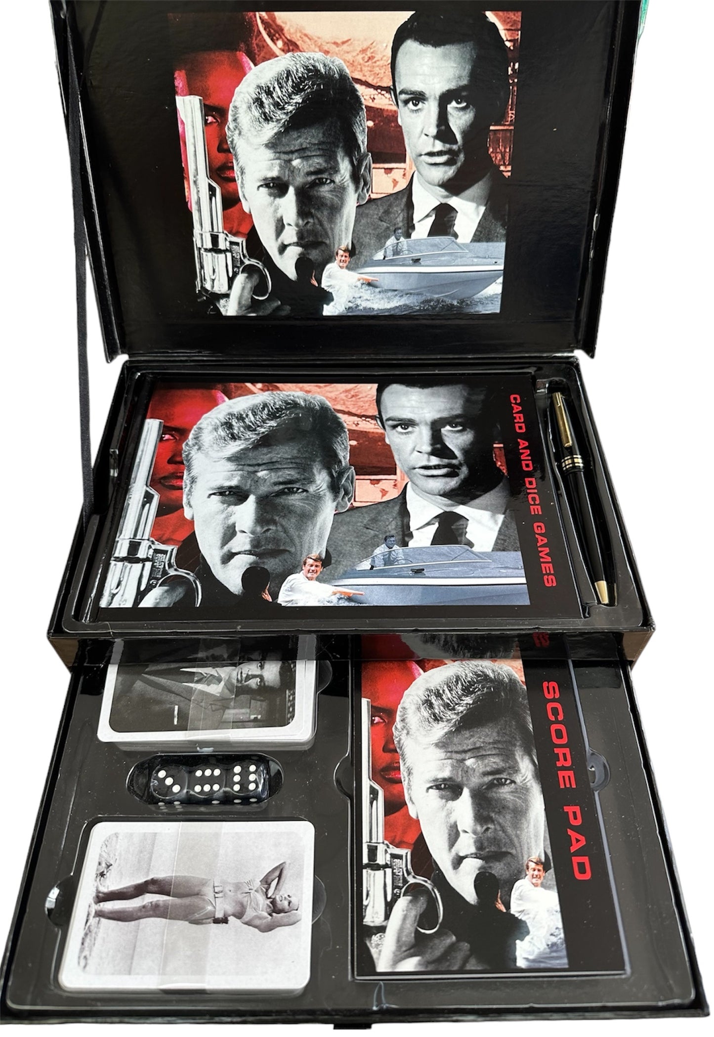 Vintage 2004 Flemings - Bond Card And Dice Games Gift Set Former Shop Counter Display Set.