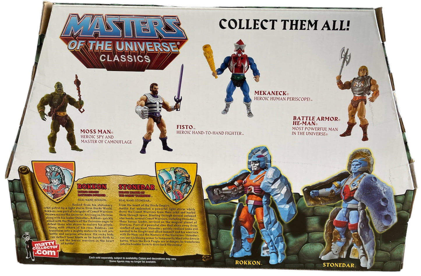 Vintage Mattel Masters Of The Universe Classics - Rokon And Stonedar Action Figure Set - Brand New Factory Sealed Shop Stock Room Find