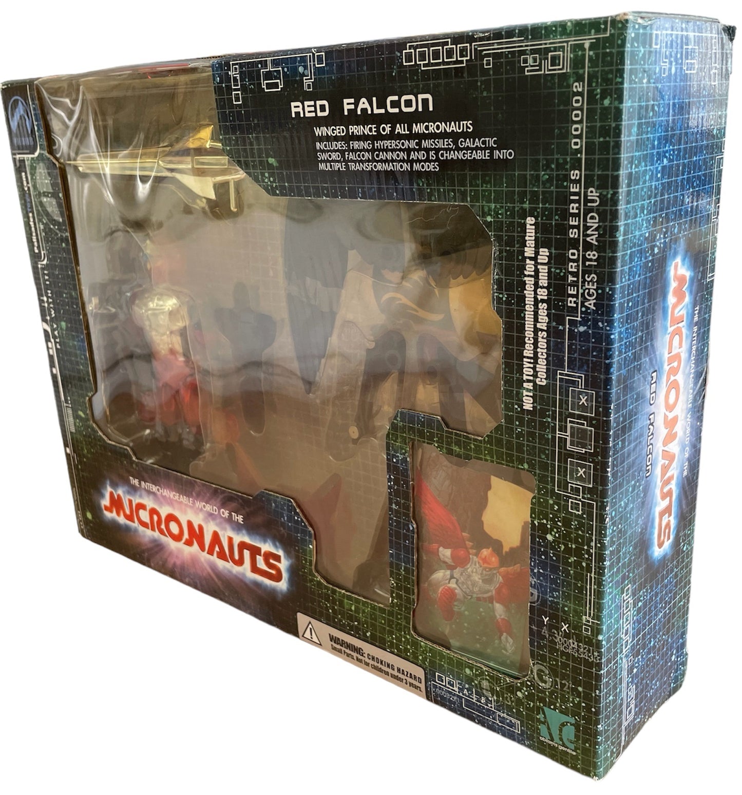 Vintage 2003 Palisades Micronauts - Red Falcon - The Winged Prince Of All Micronauts - 6 Inch Action Figure - Factory Sealed Shop Stock Room Find