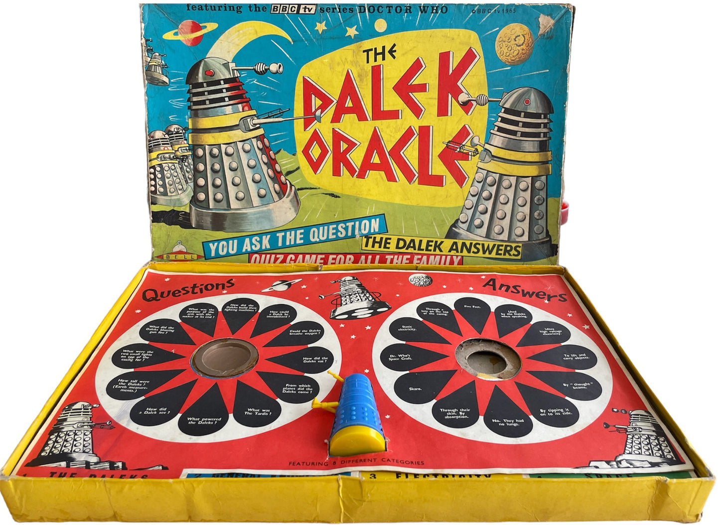 Vintage Doctor Dr Who 1965 The Dalek Oracle - Quiz Game For All The Family - You Ask The Question - The Dalek Answers -Very Good Condition - Complete In The Original Box