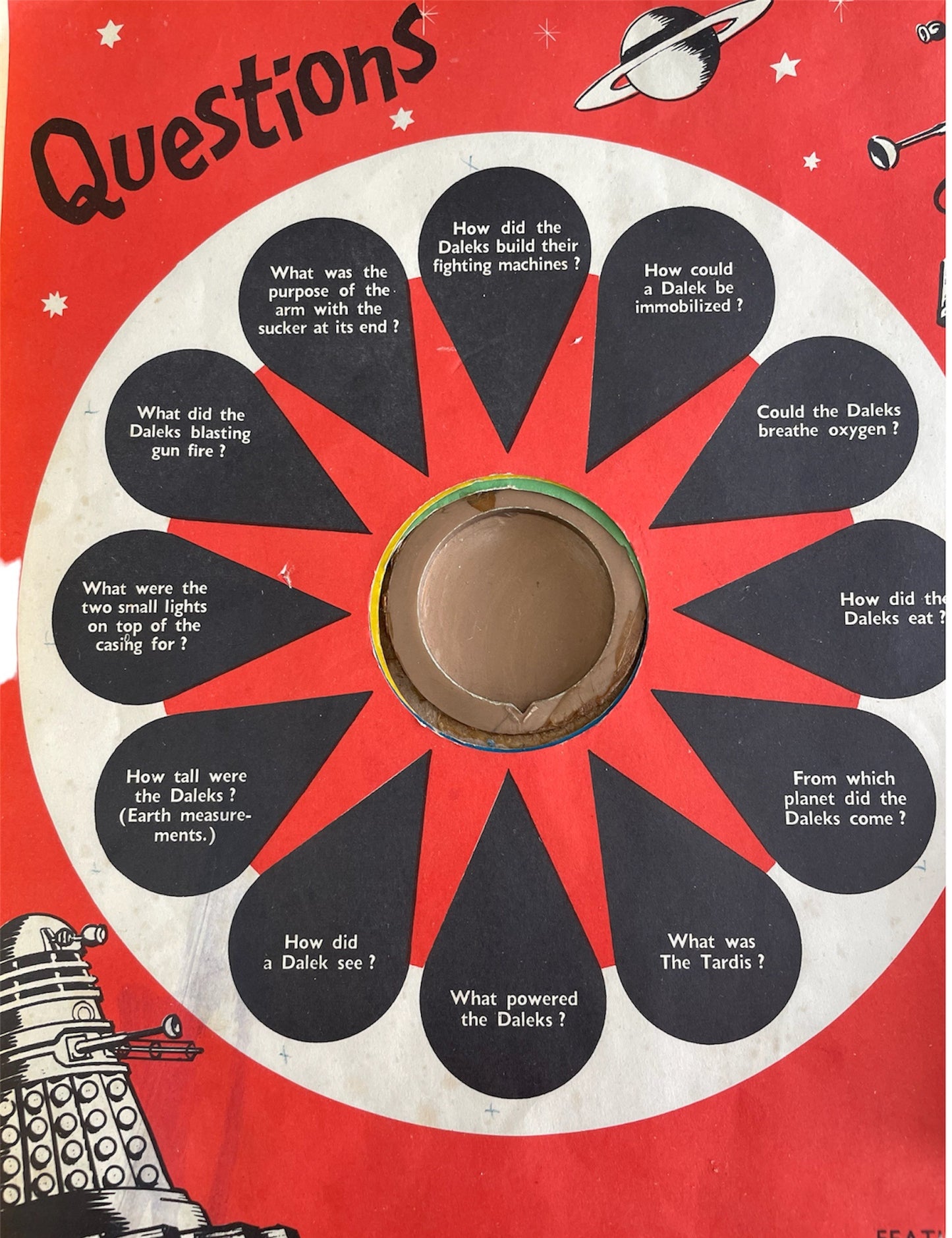 Vintage Doctor Dr Who 1965 The Dalek Oracle - Quiz Game For All The Family - You Ask The Question - The Dalek Answers -Very Good Condition - Complete In The Original Box
