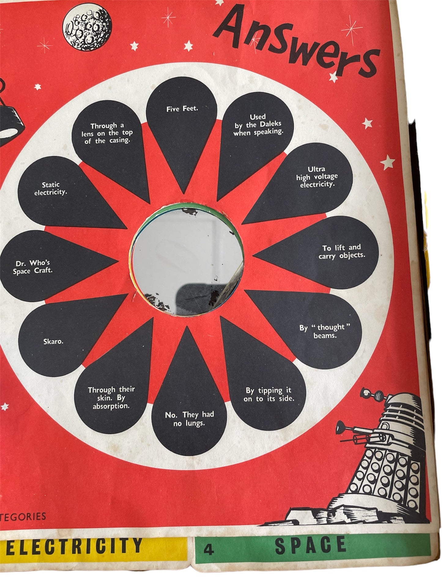 Vintage Doctor Dr Who 1965 The Dalek Oracle - Quiz Game For All The Family - You Ask The Question - The Dalek Answers -Very Good Condition - Complete In The Original Box