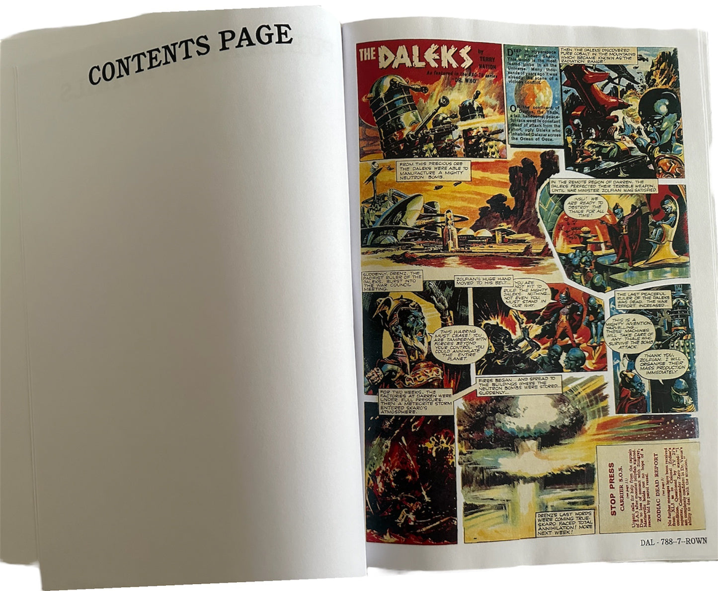 TV Century 21 Complete Dalek Comic Strips In One Exciting Book - Ultra Rare Proof Book
