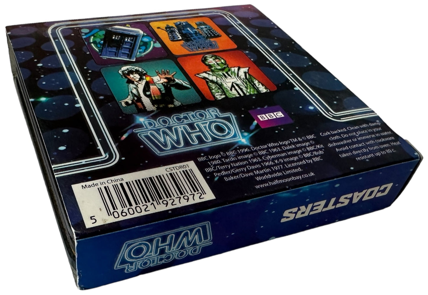 Vintage Halfmoon 1996 Dr Who Set Of Four Different Mug Mats Drink Coasters Featuring The 4th Doctor - Shop Stock Room Find