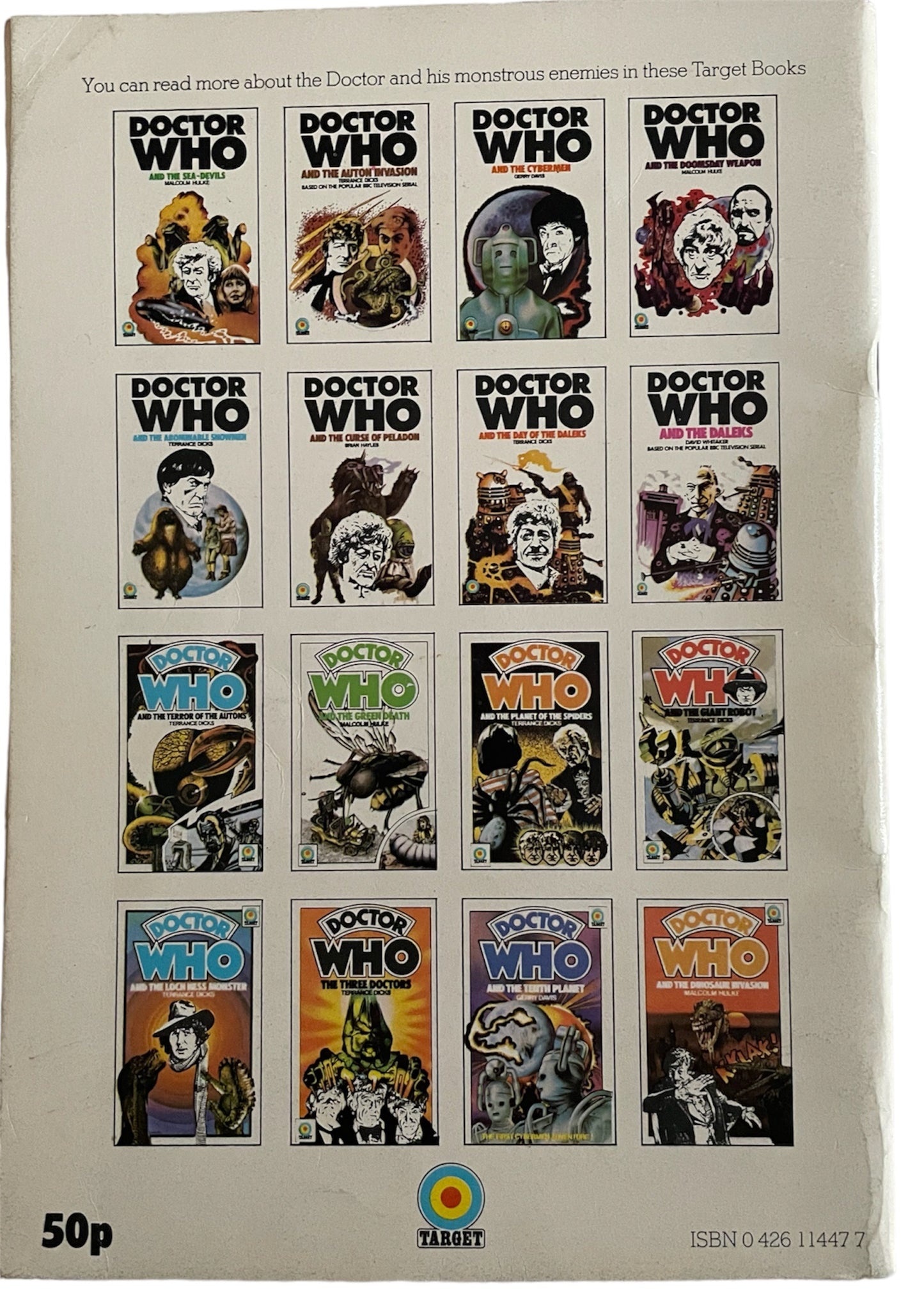 Vintage Target Books 1975 Doctor Dr Who Monster Book Paperback - Very Good Condition