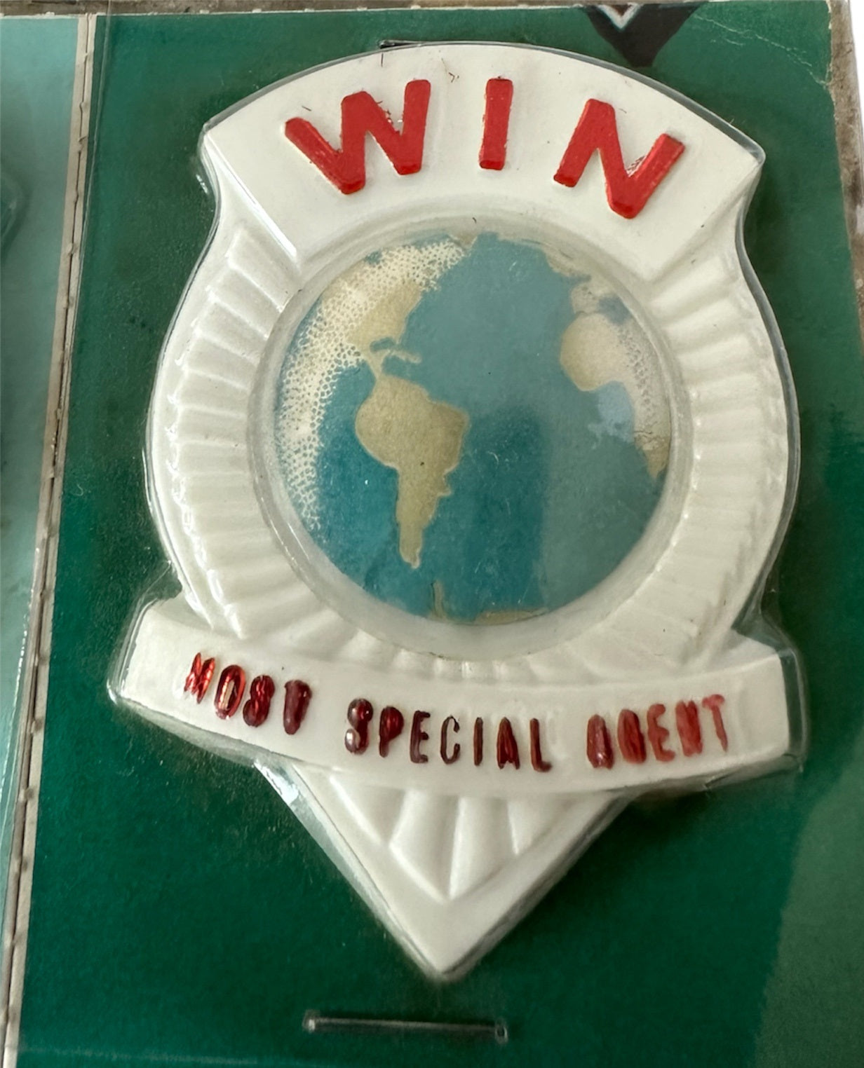 Vintage 1968 Century 21 Merchandise - Gerry Andersons Joe 90 WIN Most Special Agent - Shop Counter Badge Display Set Of Three - Factory Sealed