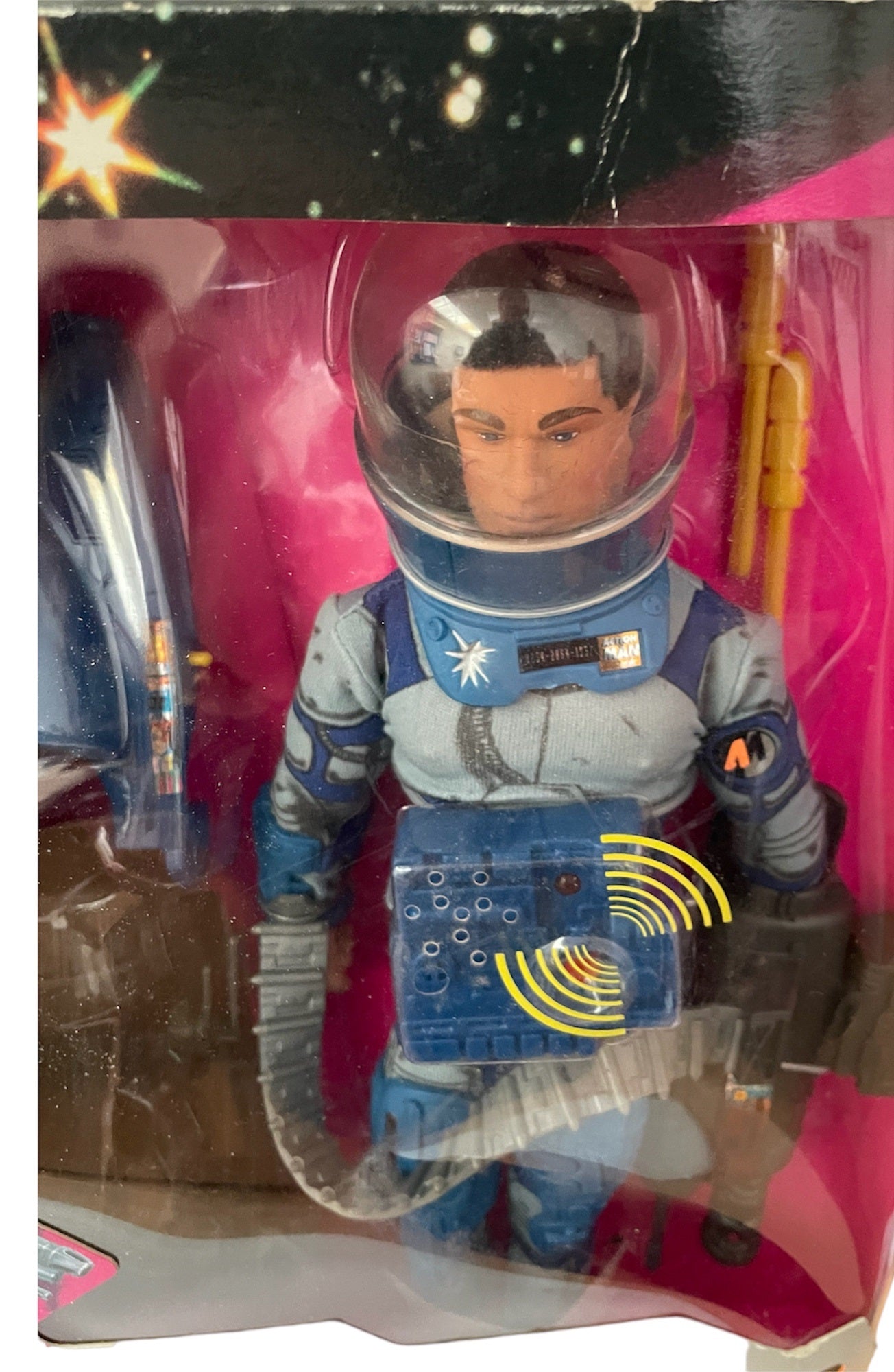 Vintage 1999 Action Man AM Space Commando Action Figure And Jet Pack With Rocket Launcher And Light & Sound Transmitter - Factory Sealed Shop Stock Room Find