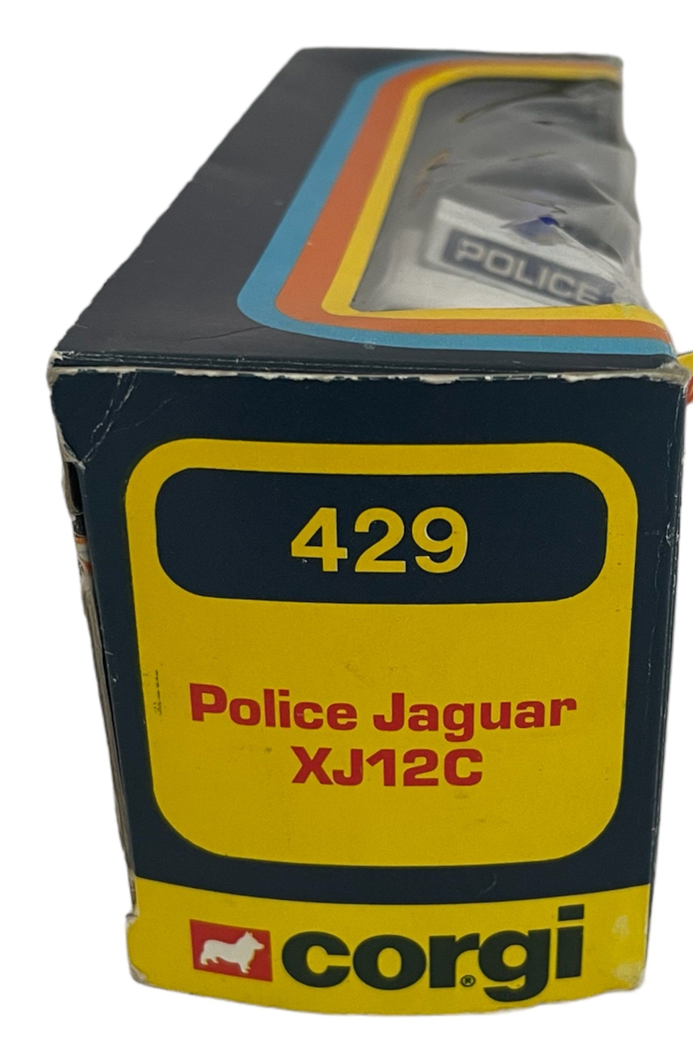 Vintage 1975 Corgis No. 429 Jaguar XJ12C Police Car Die-Cast Replica Vehicle 1:43 Scale Model - Brand New Shop Stock Room Find