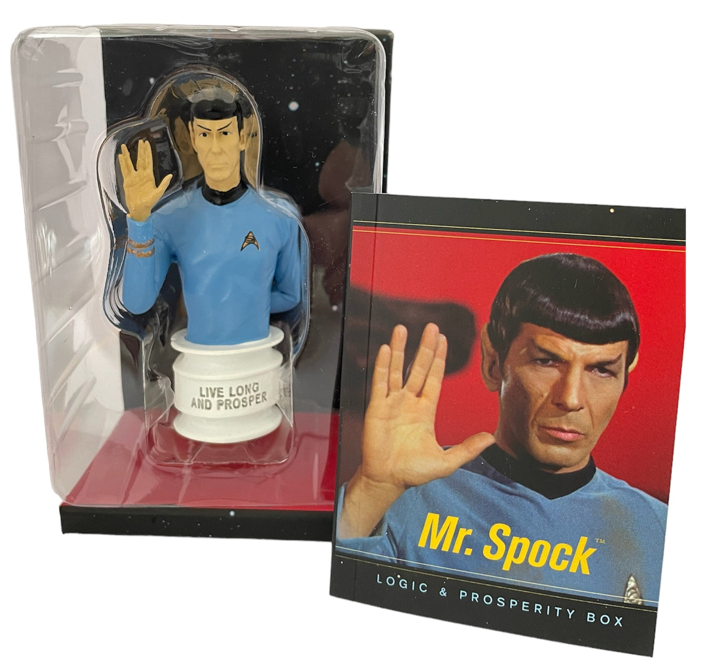 Vintage Star Trek The Original Series 2013 Mr Spock Logic & Prosperity Box - Includes Bust, Display Stand, And 48 Page Book - Shop Stock Room Find