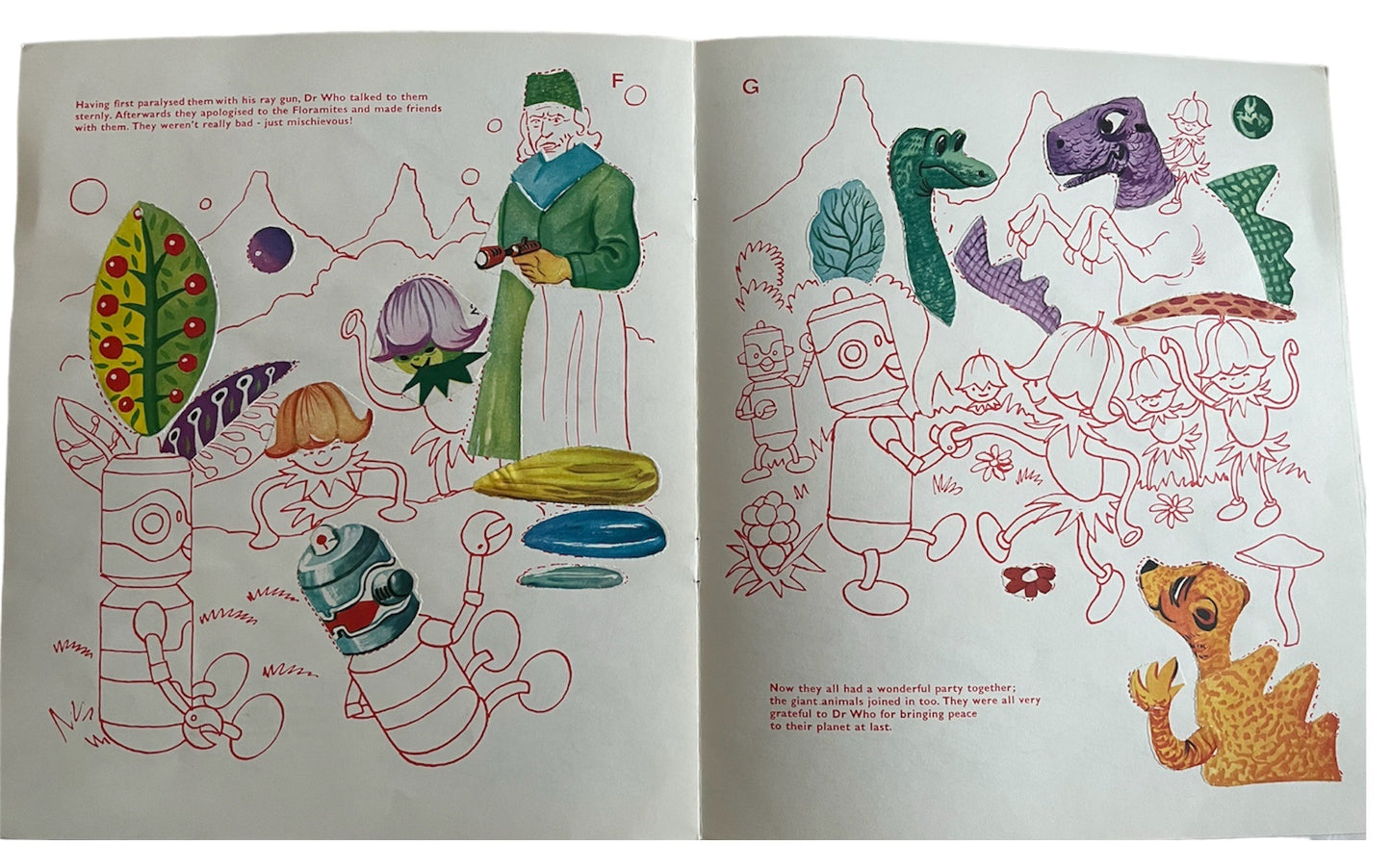 Vintage World Distributors 1966 Ultra Rare Dr Who Travels In Space Sticker Fun Book - Fantastic Condition - Ultra Rare Item.