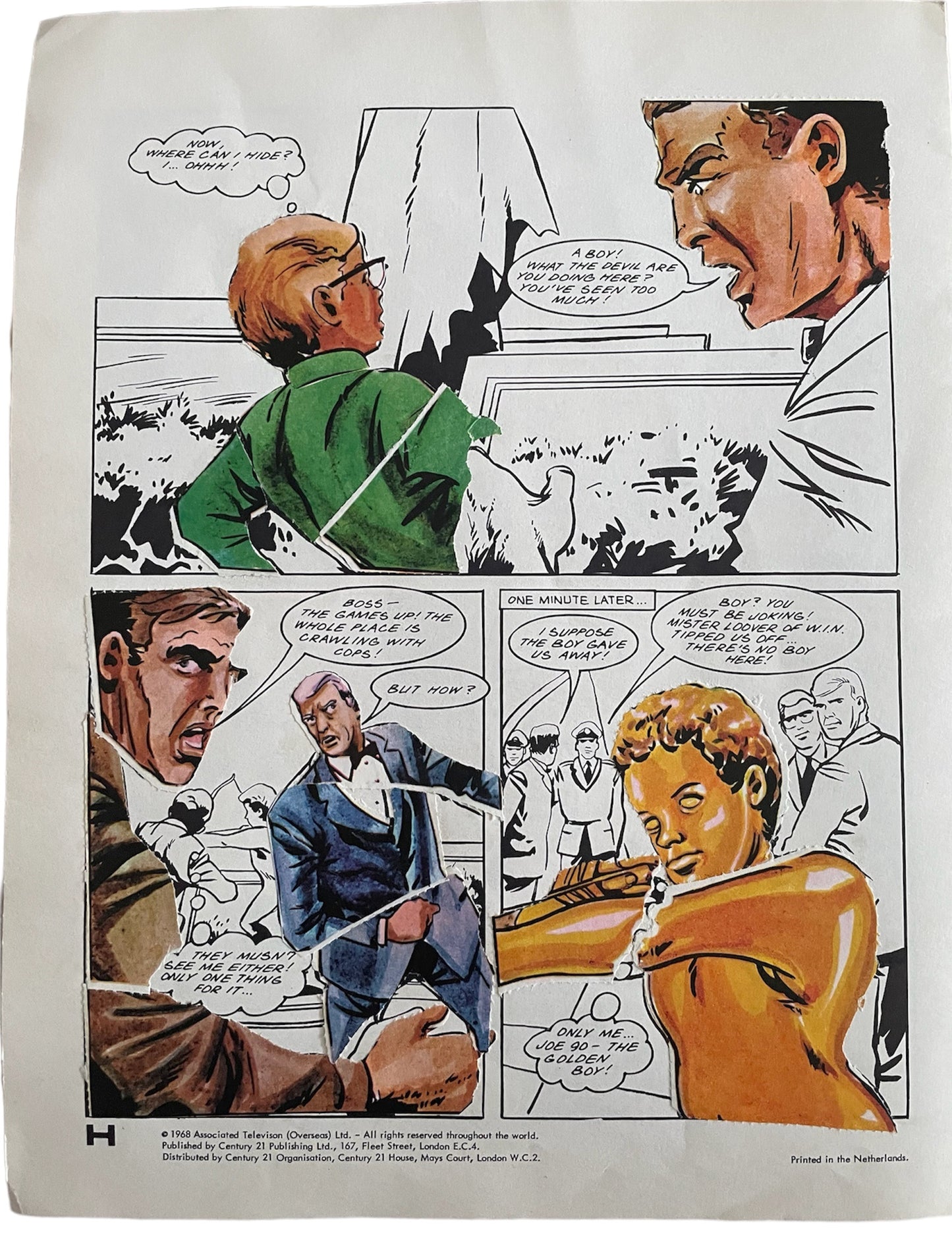 Vintage Gerry Andersons 1968 Ultra Rare Joe 90 Sticker Fun Book By Century 21 Books - Fantastic Condition - Ultra Rare Item