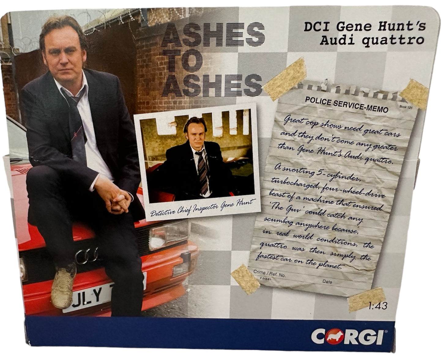 Vintage Corgi 2011 Ashes To Ashes DCI Gene Hunts Audi Quattro Die-Cast Replica Model Vehicle - Fantastic Condition - Factory Sealed Shop Stock Room Find