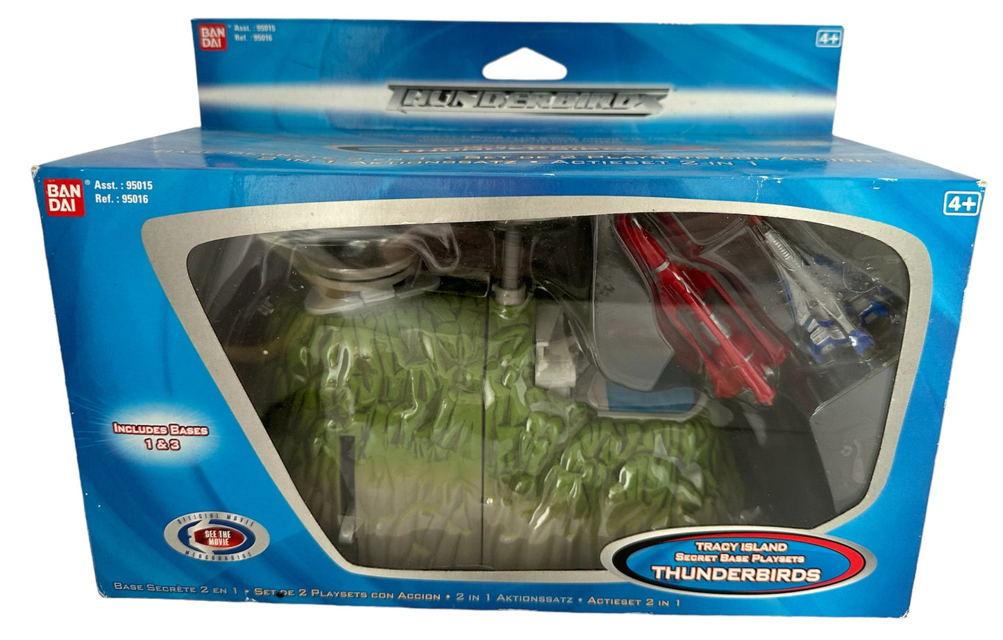 Vintage Bandai 2004 Gerry Andersons Thunderbirds Tracy Island Secret Base - 2 In 1 Playset Thunderbird 1 & Thunderbird 3 Base Playsets - Factory Sealed Shop Stock Room Find