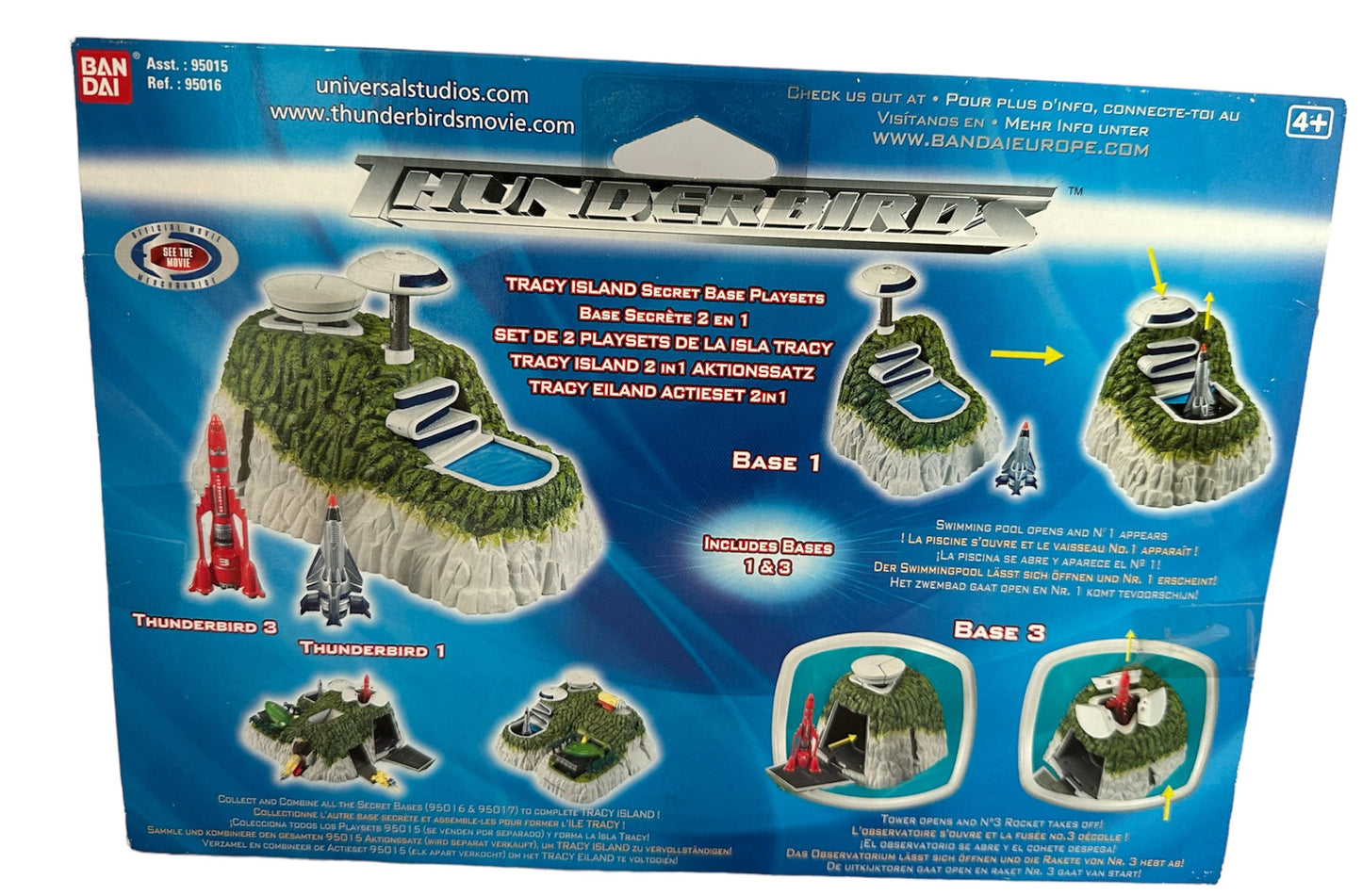 Vintage Bandai 2004 Gerry Andersons Thunderbirds Tracy Island Secret Base - 2 In 1 Playset Thunderbird 1 & Thunderbird 3 Base Playsets - Factory Sealed Shop Stock Room Find