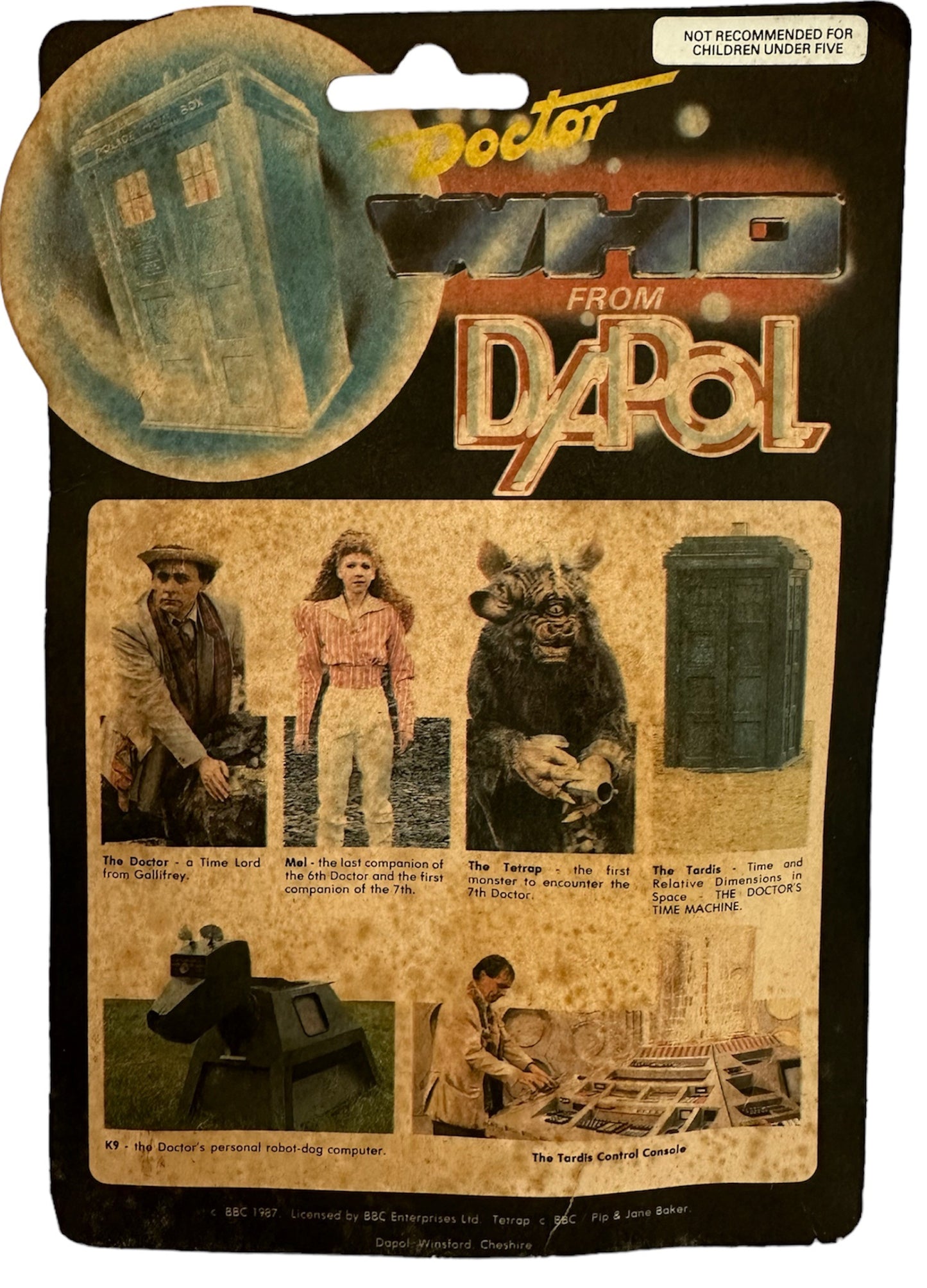 Vintage Dapol 1987 Doctor Dr Who Black And Silver Dalek Action Figure - Mint On Card - Shop Stock Room Find