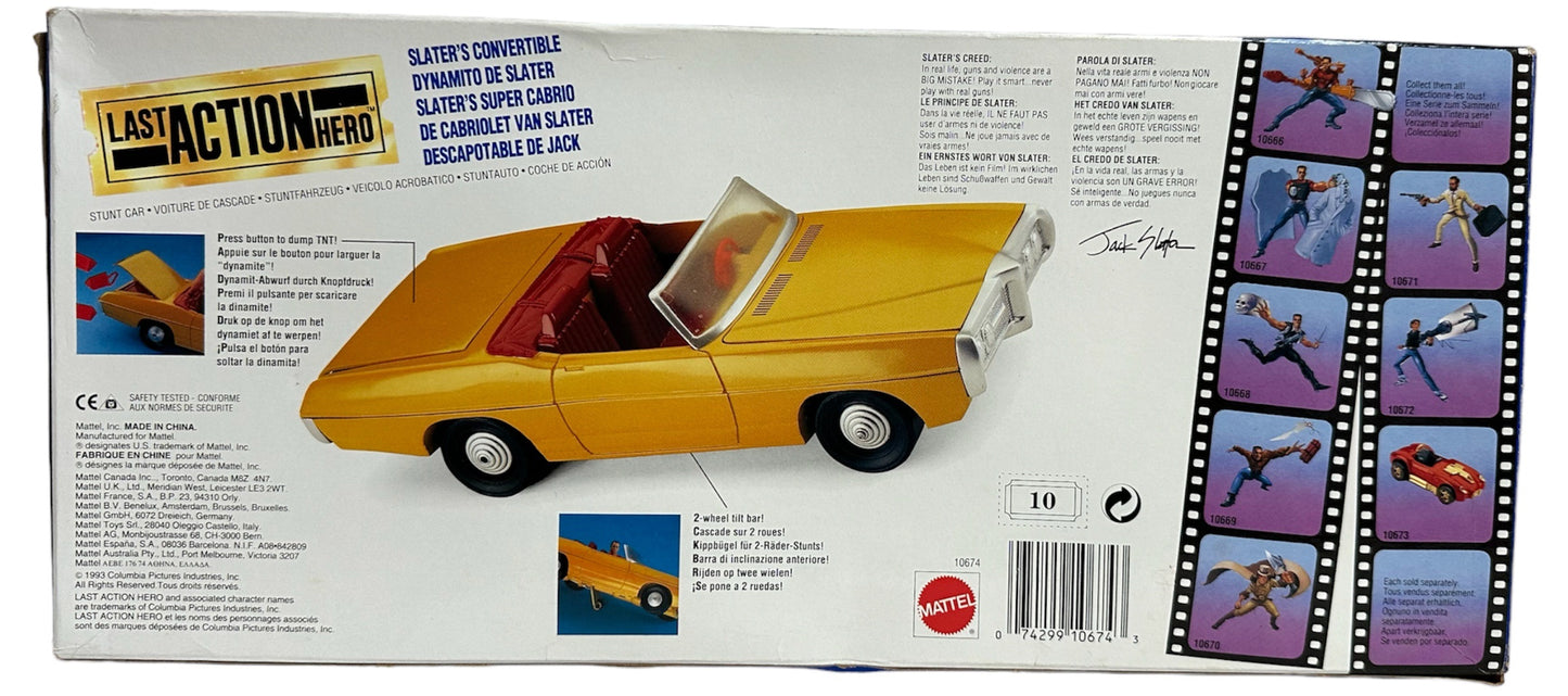 Vintage 1993 The Last Action Hero Jack Slaters Convertible Stunt Car - Brand New Factory Sealed Shop Stock Room Find