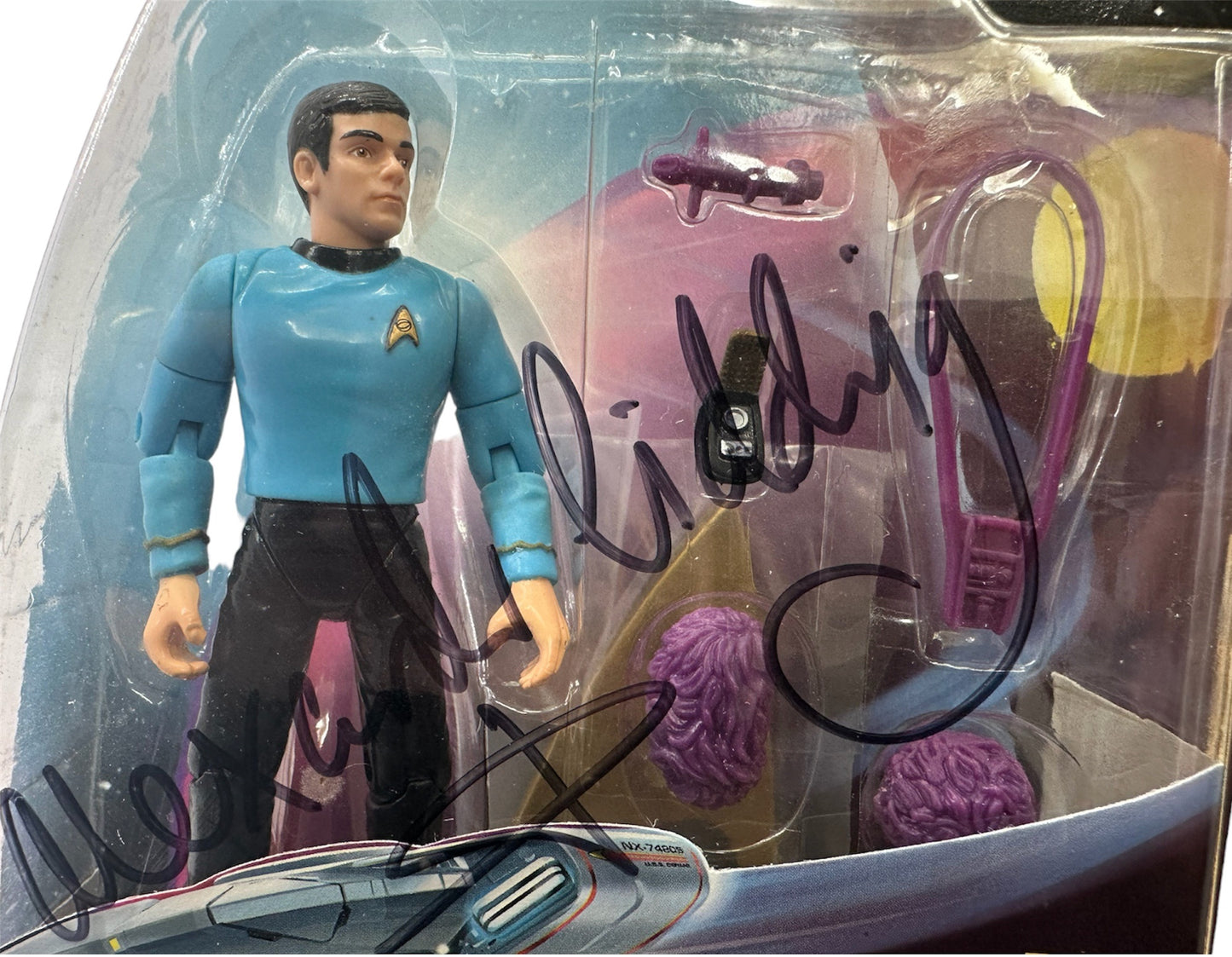 Vintage Playmates 1997 Star Trek Warp Factor Series Dr. Julian Bashir Action Figure In Classic Uniform - Autographed By Alexander Siddig - Ultra Rare And Factory Sealed