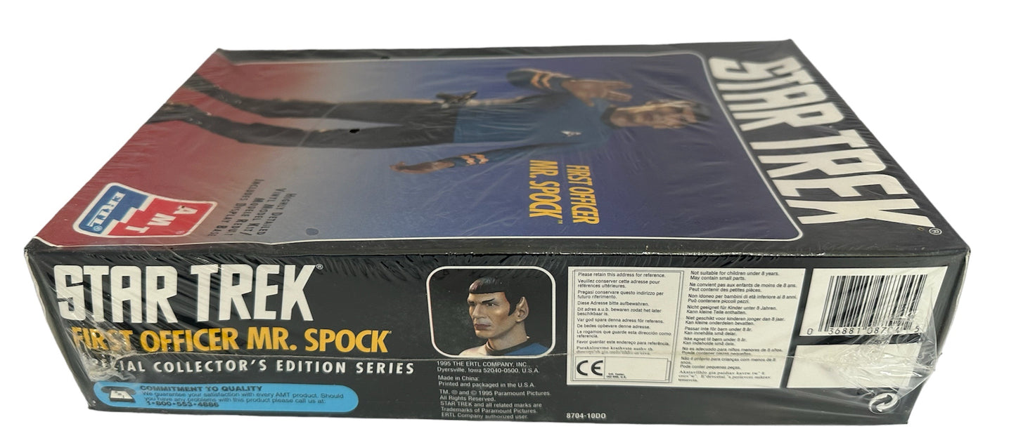 Vintage AMT/ERTL Star Trek The Original Series - First Officer Mr Spock Highly Detailed Special Collectors Edition Vinyl Model Kit - Factory Sealed Shop Stock Room Find
