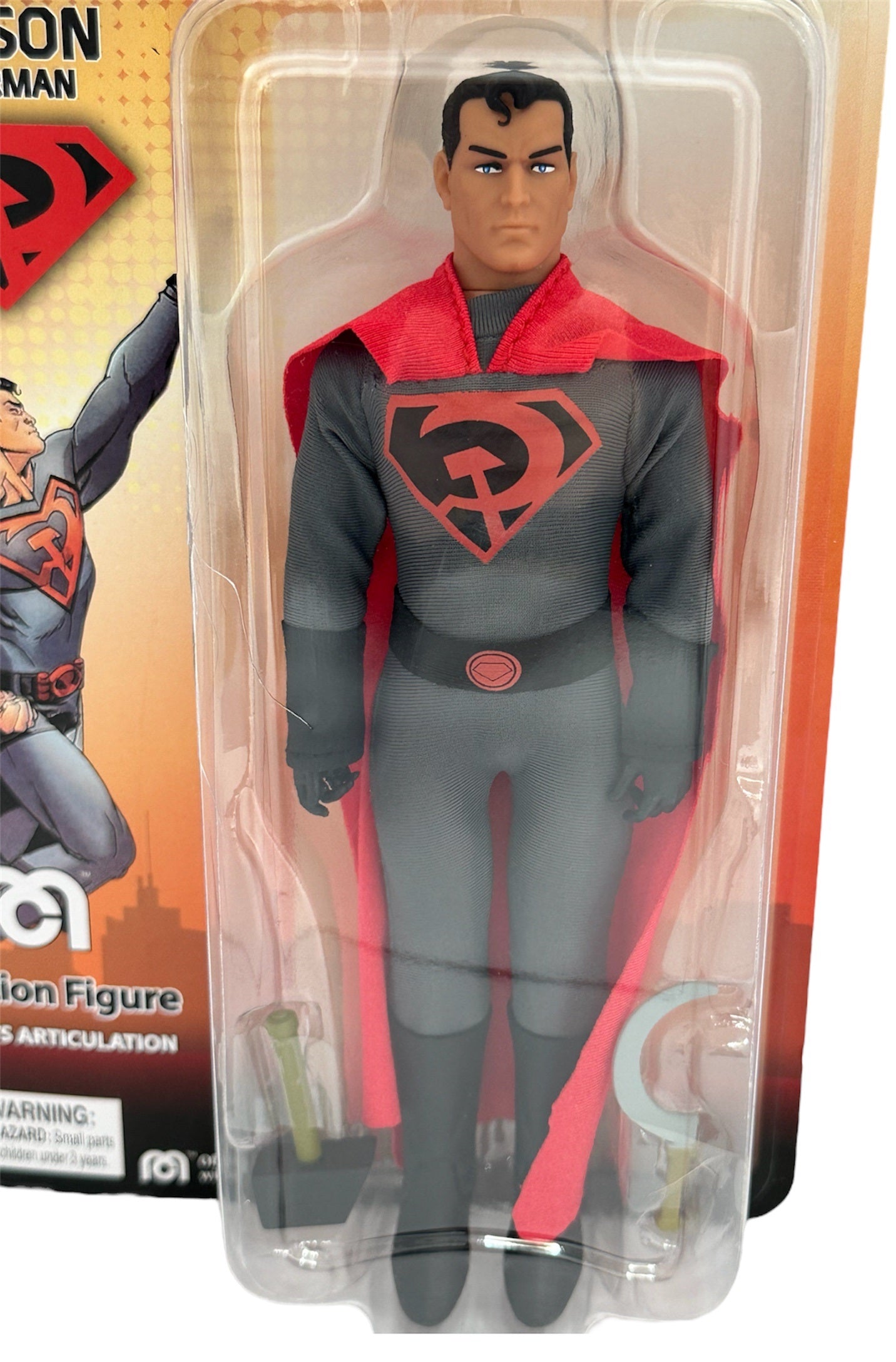 Mego Corporation DC Comics Marty Abrams Presents Red Son Superman 8 Inch Action Figure - Brand New Factory Sealed