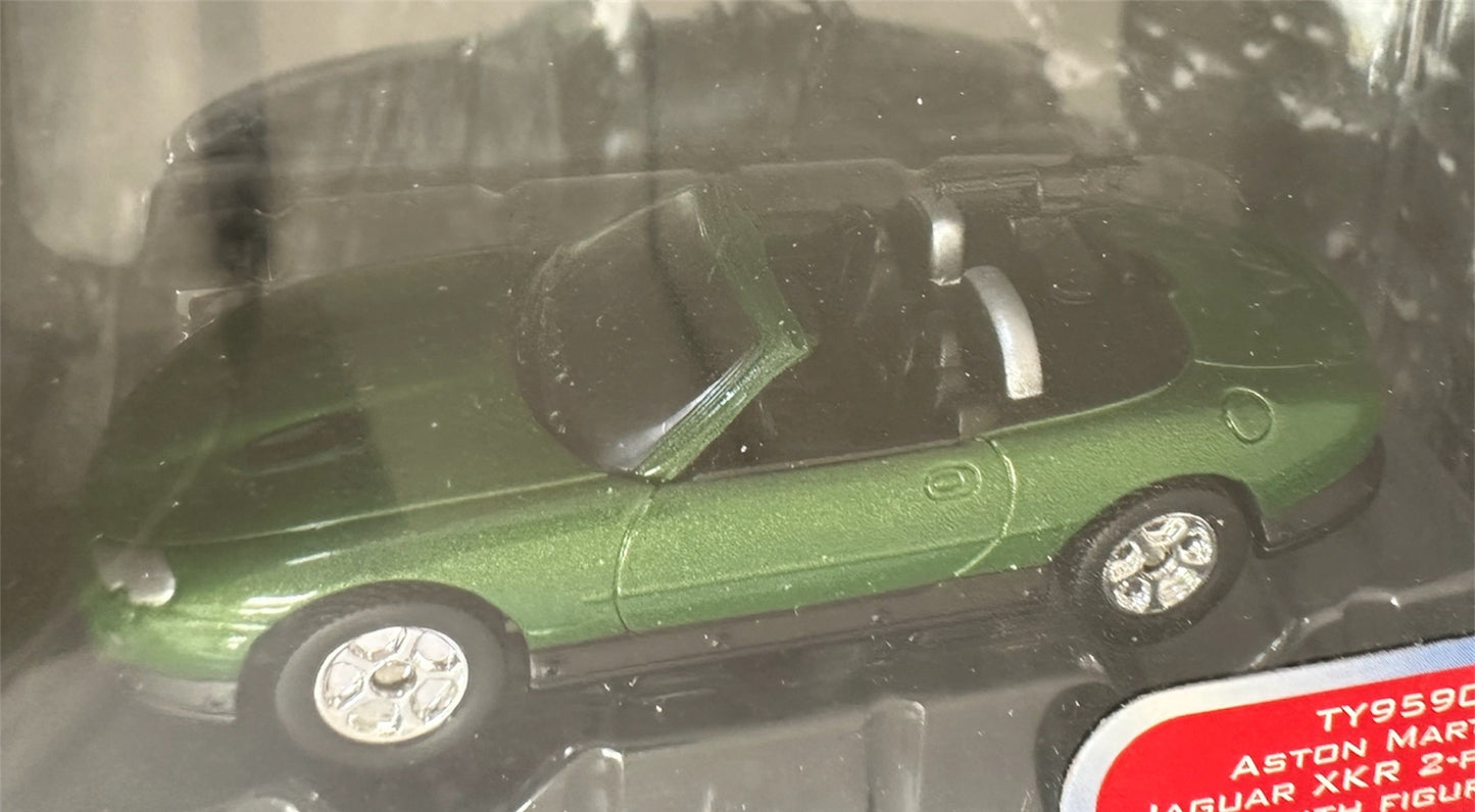 Vintage 2002 Corgi James Bond Die Another Day Set Of 2 1/50 Scale Die-cast Model Vehicles - The Aston V12 Vanquish & The Jag XKR Plus 2 Hand Painted Figures - Set No. TY95901 - Shop Stock Room Find