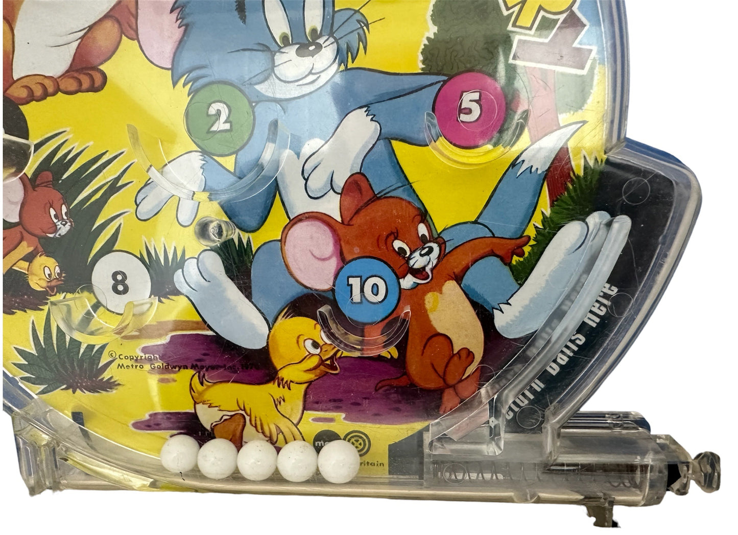 Vintage Marx Toys 1970 Tom And Jerry Bagatelle Pin Ball Game In Full Working Condition In The Original Box