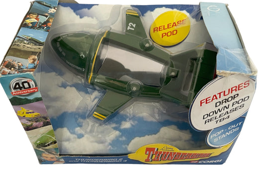Vintage Corgi 2005 Gerry Andersons Thunderbirds 40th Anniversary DieCast Vehicle Set - Thunderbird 2 With Thunderbird 4 - Factory Sealed Shop Stock Room Find.