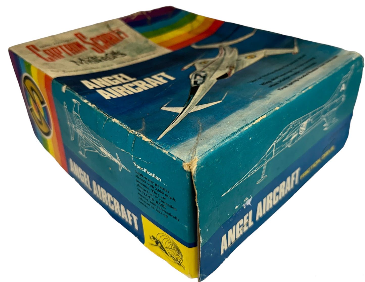 Vintage 1967 Century 21 Toys Gerry Andersons Captain Scarlet & The Mysterons Angel Interceptor Aircraft Friction Drive Replica With Real Firing Rocket - Fantastic Condition 100% Complete And In The Original Box