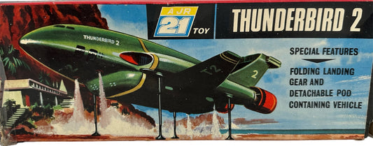 Vintage JR21 1965 Gerry Andersons Thunderbirds Thunderbird 2 Friction Motor Scale Model With The Mole - Fantastic Condition In The Original Box