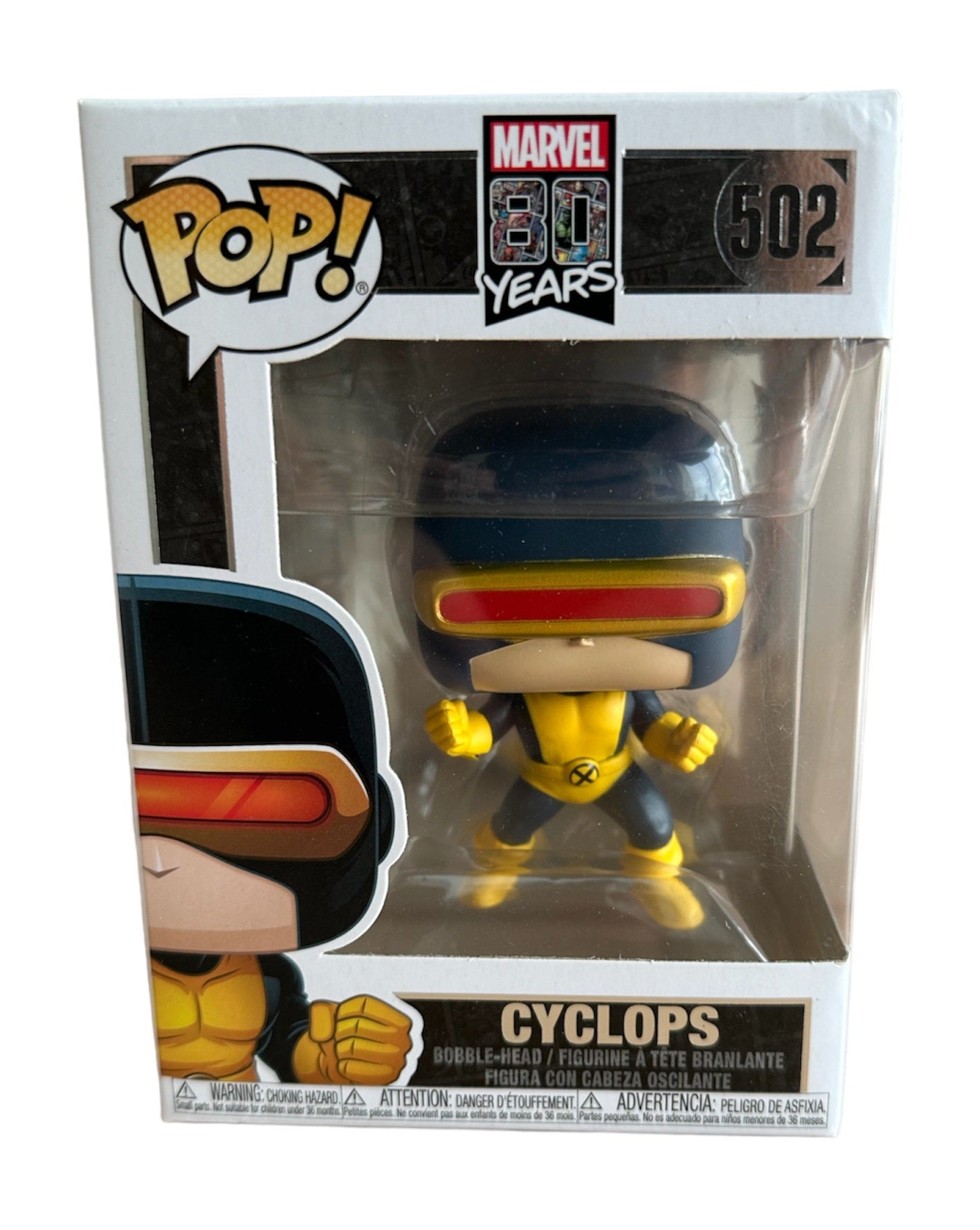 POP! 2019 Marvels 80 Years First Appearance Funko Pop Vinyl Figure - Cyclops Bobble-Head No. 502 - Brand New Shop Stock Room Find