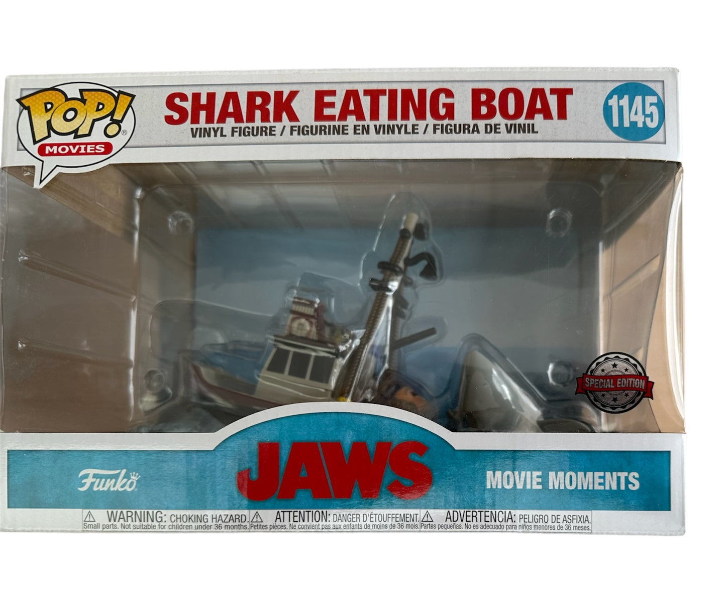 Vintage Funko 2019 Movie Moments Special Edition Jaws - Shark Eating Boat Pop Movies Vinyl Figure - Brand New Shop Stock Room Find