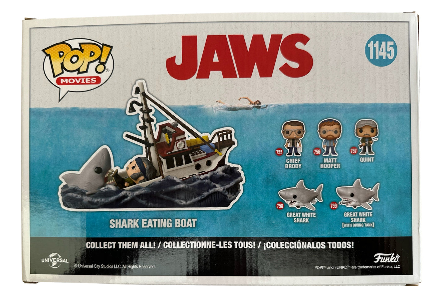Vintage Funko 2019 Movie Moments Special Edition Jaws - Shark Eating Boat Pop Movies Vinyl Figure - Brand New Shop Stock Room Find