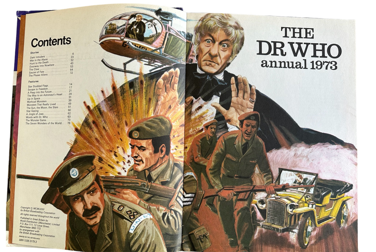 Vintage The Dr Who Annual 1973 Starring Jon Pertwee - Unsold Former Shop Stock
