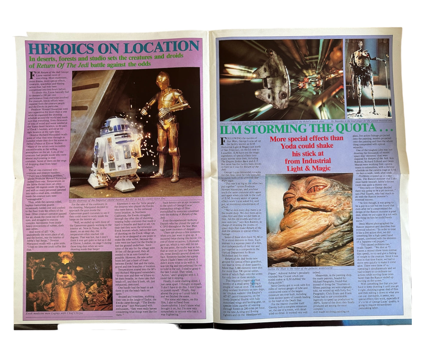 Vintage 1983 Star Wars The Return Of The Jedi Poster Magazine Issue One - Fantastic First Issue - Fantastic Condition Very Rare Item