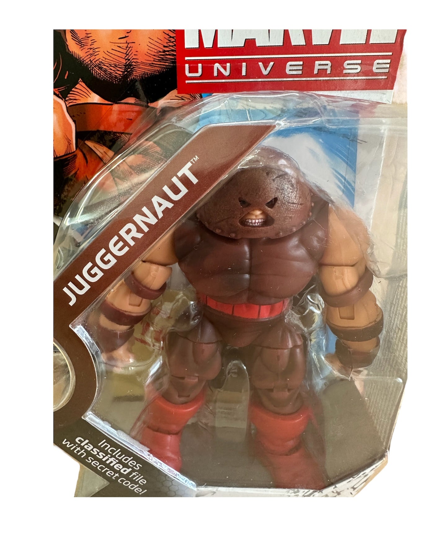Vintage 2009 Marvel Universe Series 2 - No. 014 Juggernaut 3 3/4 Inch Action Figure With Classified File And Secret Code - Brand New Factory Sealed Shop Stock Room Find