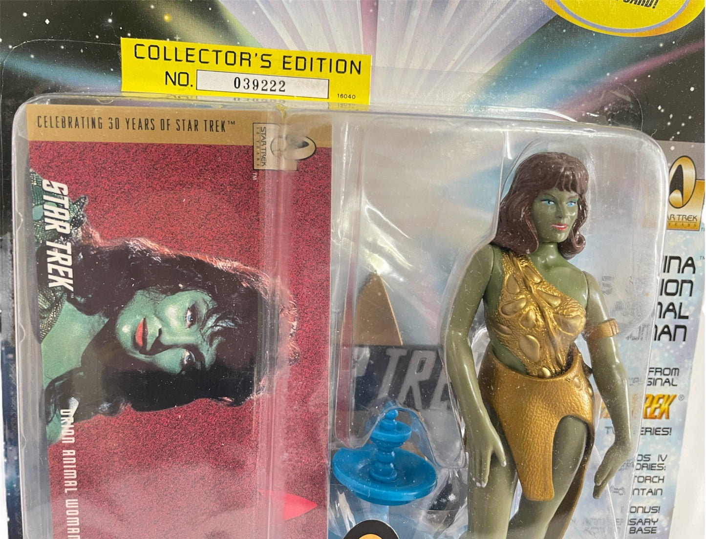 Vintage Playmates 1996 Star Trek The Original Series 30th Anniversary Collectors Edition - Vina As The Green Orion Animal Women Action Figure - Brand New Factory Sealed Shop Stock Room Find