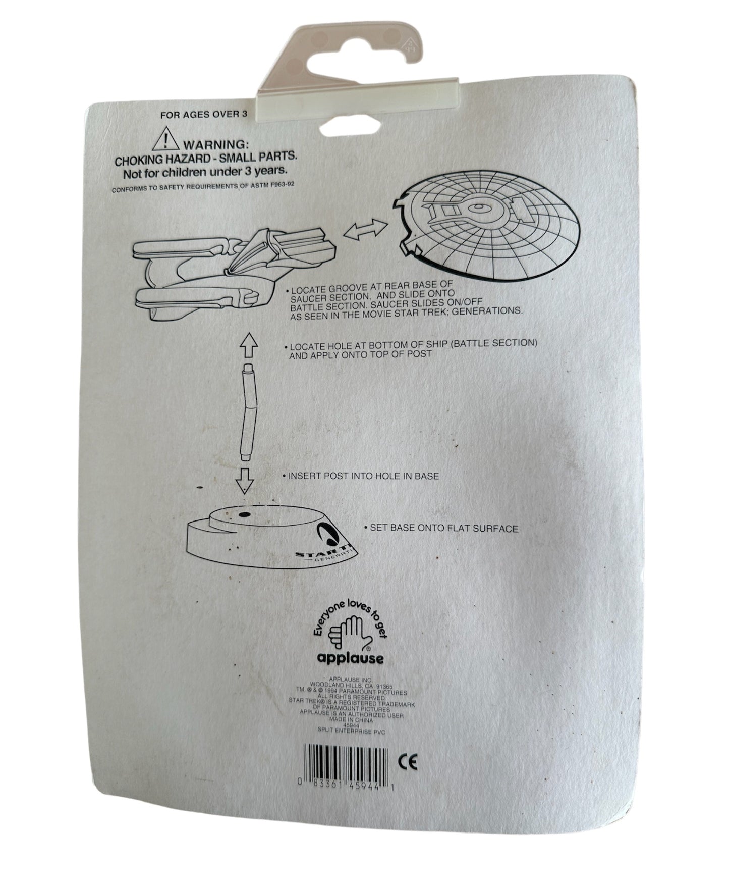 Vintage 1994 Star Trek Generations - The USS Enterprise NCC-1701D Excelsior Class Starship - Brand New Factory Sealed Shop Stock Room Find