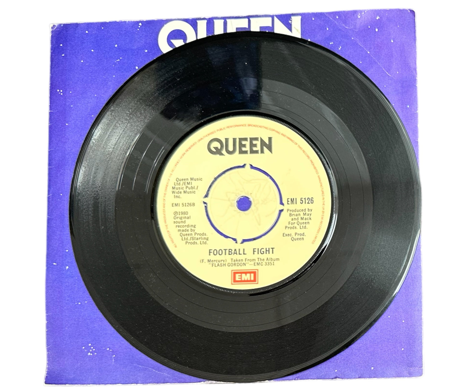 Vintage 1980 EMI Records Queen - Flash 7" Vinyl Record