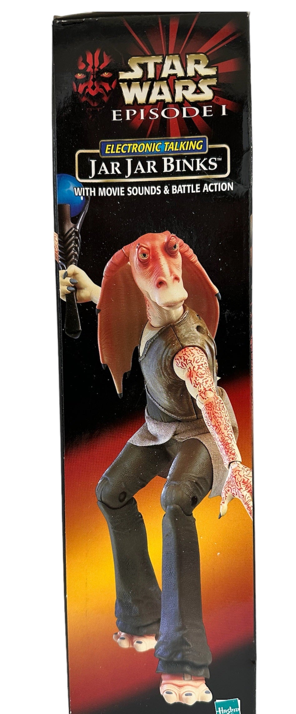Vintage 1999 Star Wars Episode 1 The Phantom Menace - Jar Jar Binks 12 Inch Fully Poseable Electronic Talking Action Figure Authentically Styled Outfit and Accessories - Factory Sealed Shop Stock Room Find