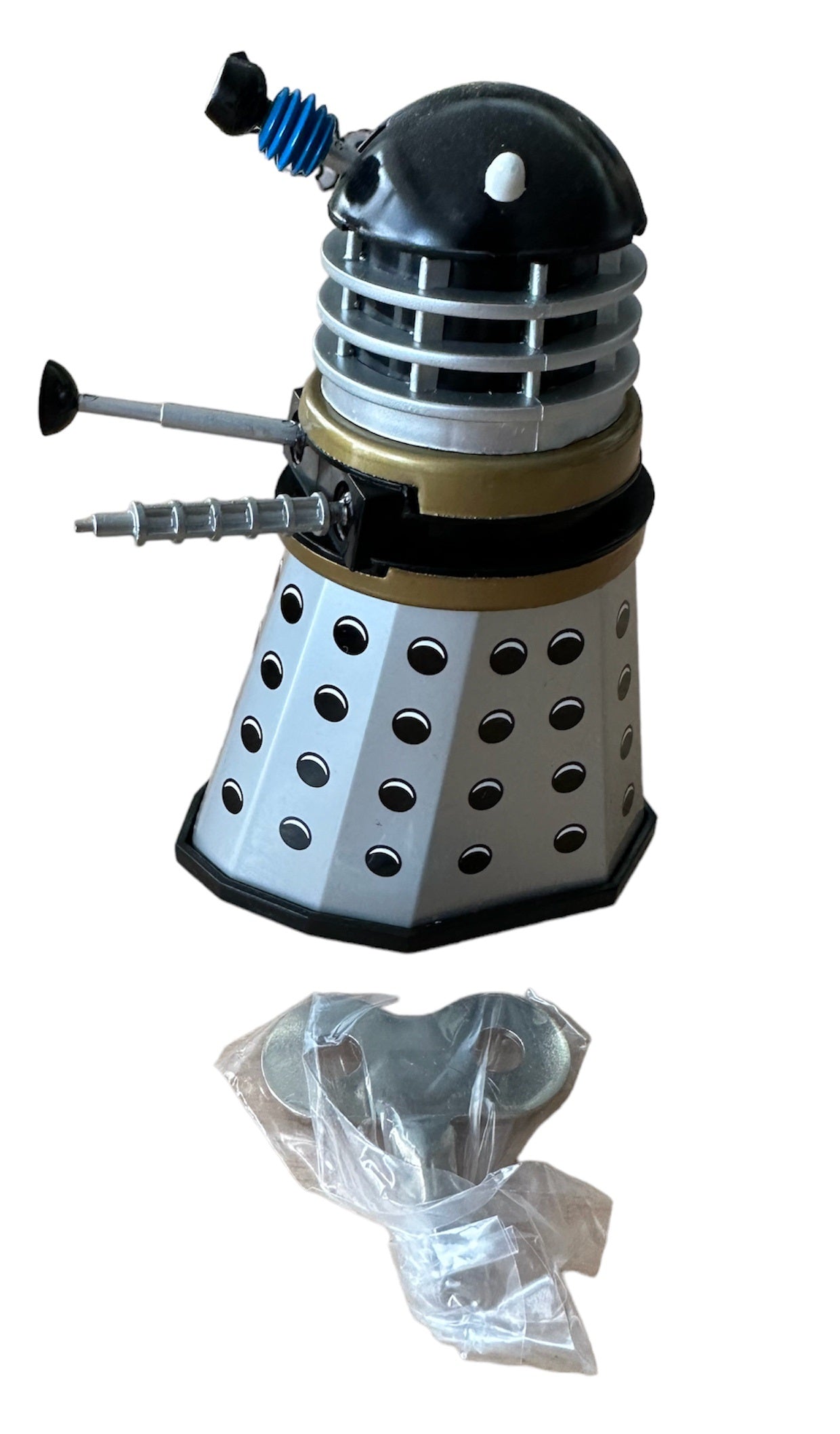 Vintage 2002 Doctor Dr Who Product Enterprise Clockwork Dalek Black Dome & Silver Body With Black Spheres - Brand New Shop Stock Room Find