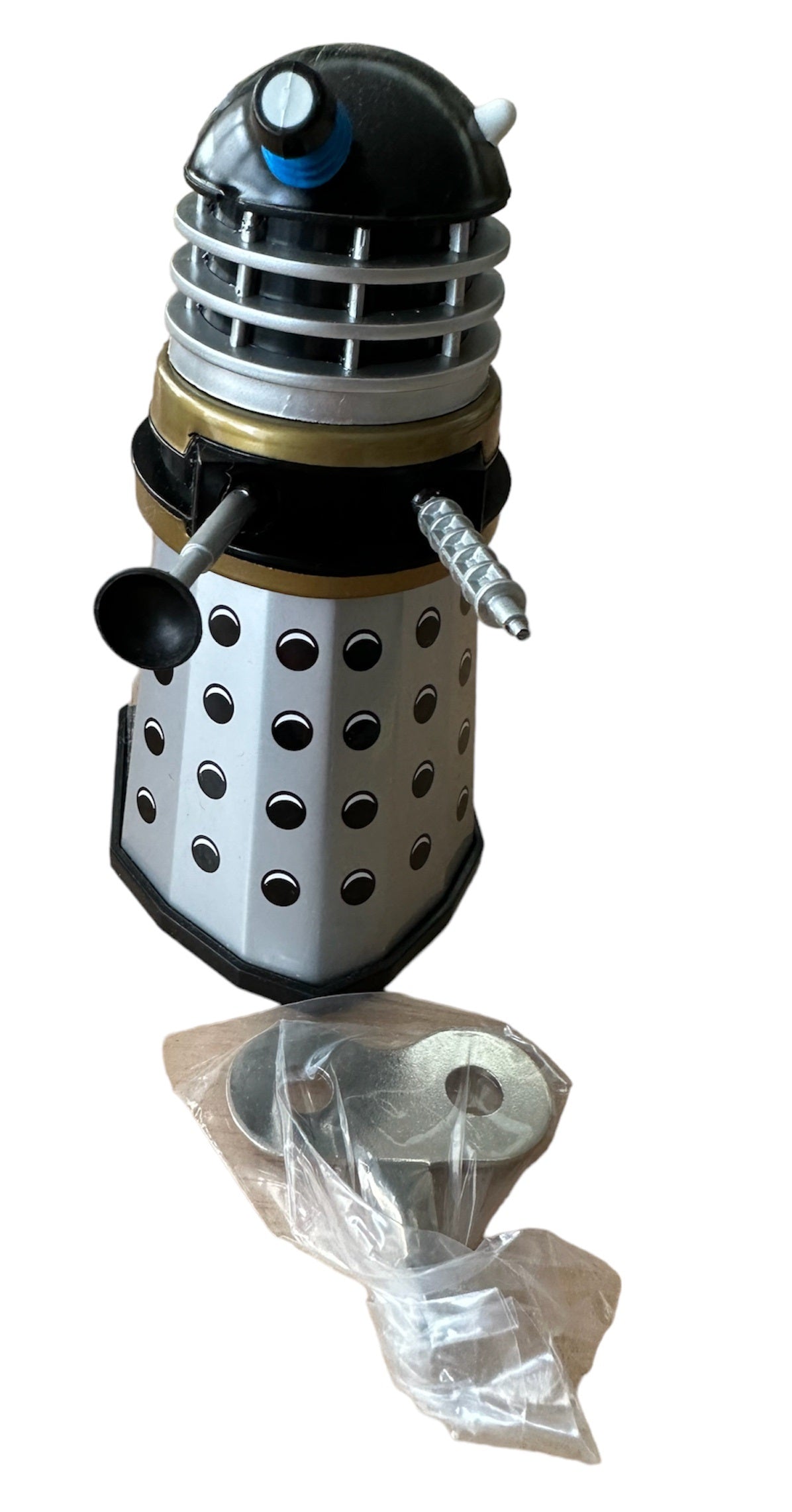 Vintage 2002 Doctor Dr Who Product Enterprise Clockwork Dalek Black Dome & Silver Body With Black Spheres - Brand New Shop Stock Room Find