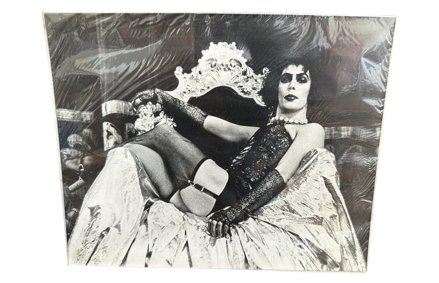 Vintage 1970's Tim Curry As Dr. Frank-N-Furter In The Rocky Horror Picture Show 10 x 8 Inch Black And White Publicity Photograph
