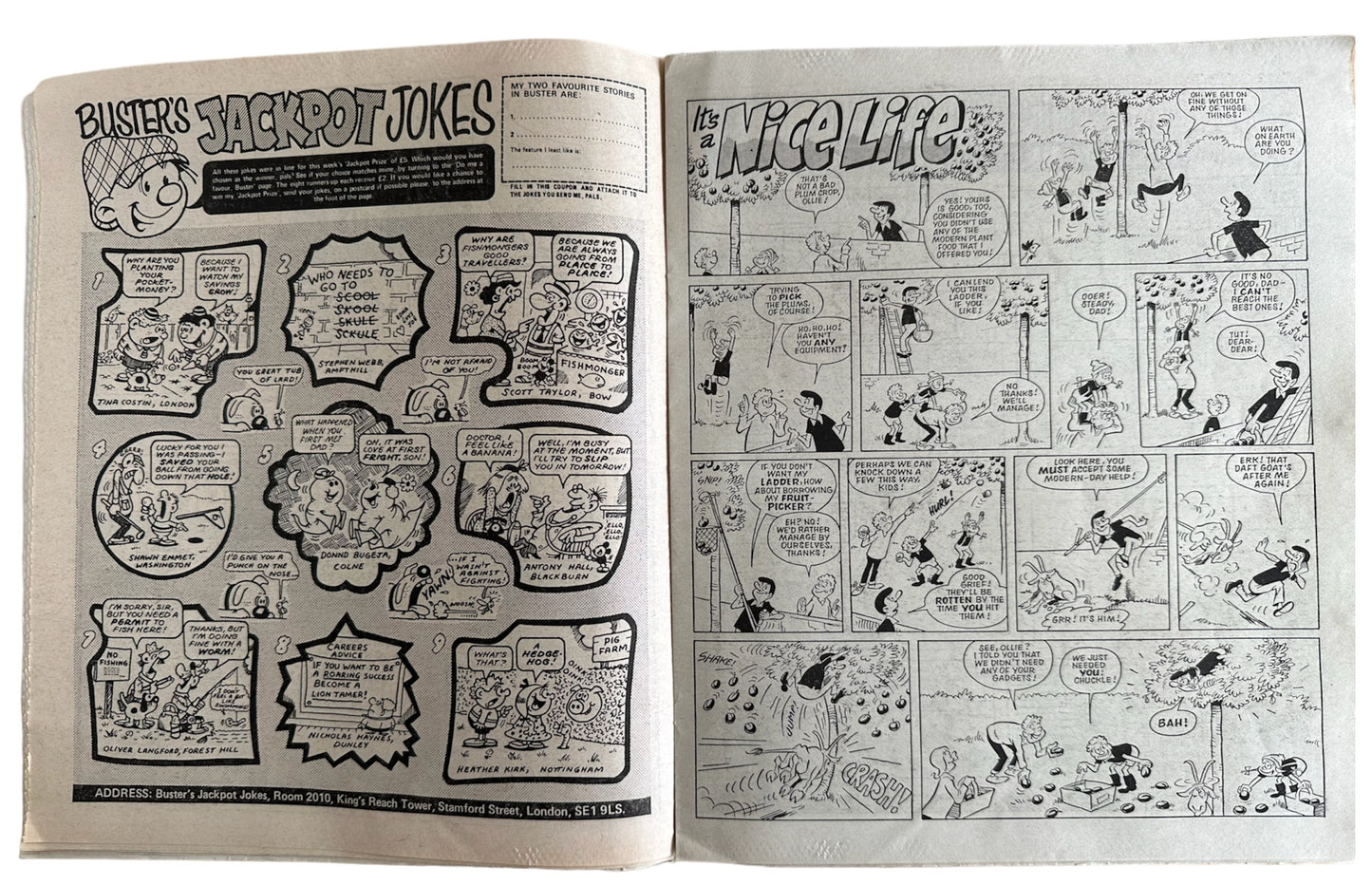 Vintage Buster Weekly Boys And Girls Comic from 2nd July 1983 - Former Shop Stock