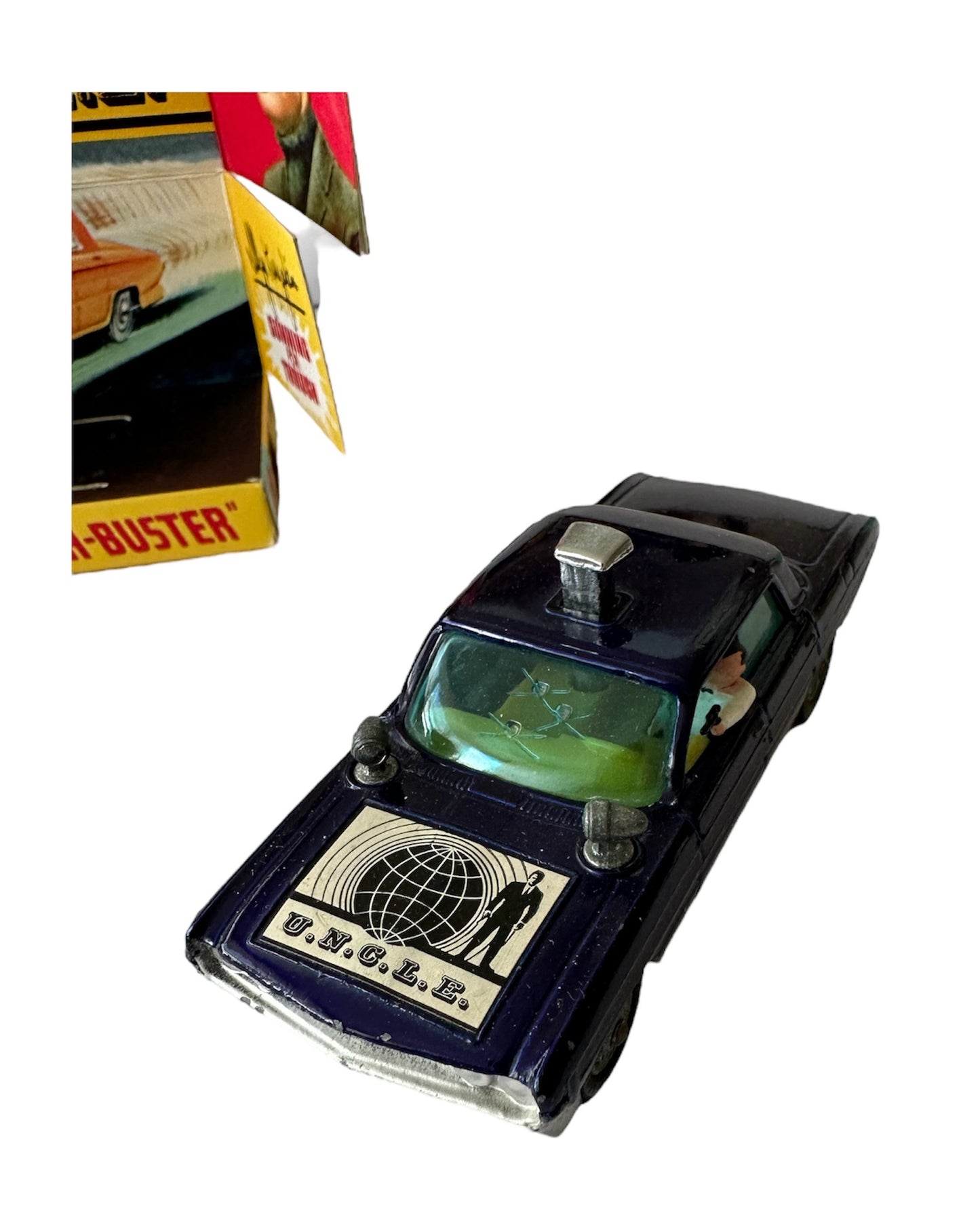 Vintage Corgis 1966 The Man From Uncle Thrush Buster Oldmobile Super 88 Diecast Replica Vehicle With The Waverly Ring