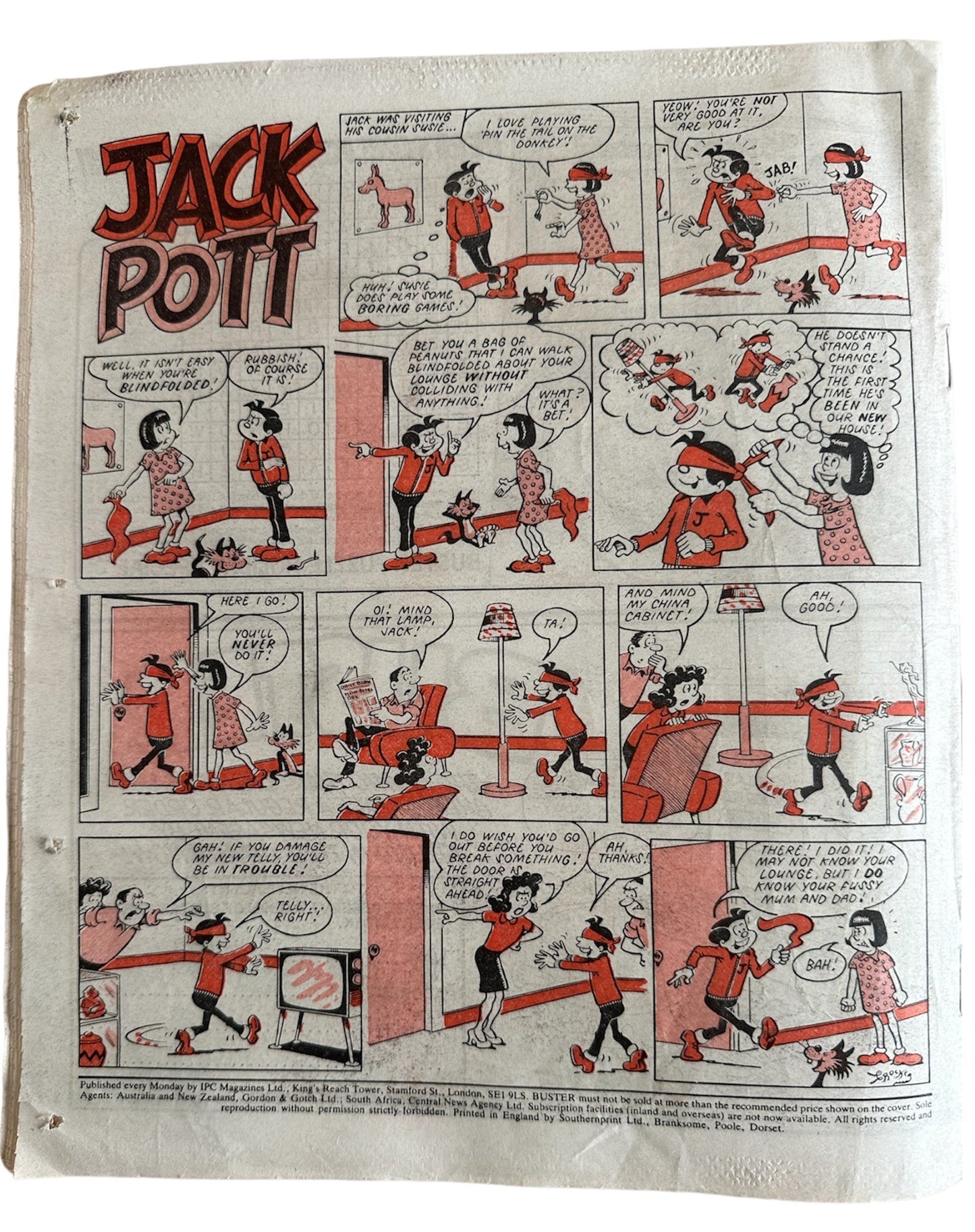 Vintage Buster Weekly Boys And Girls Comic from 2nd July 1983 - Former Shop Stock