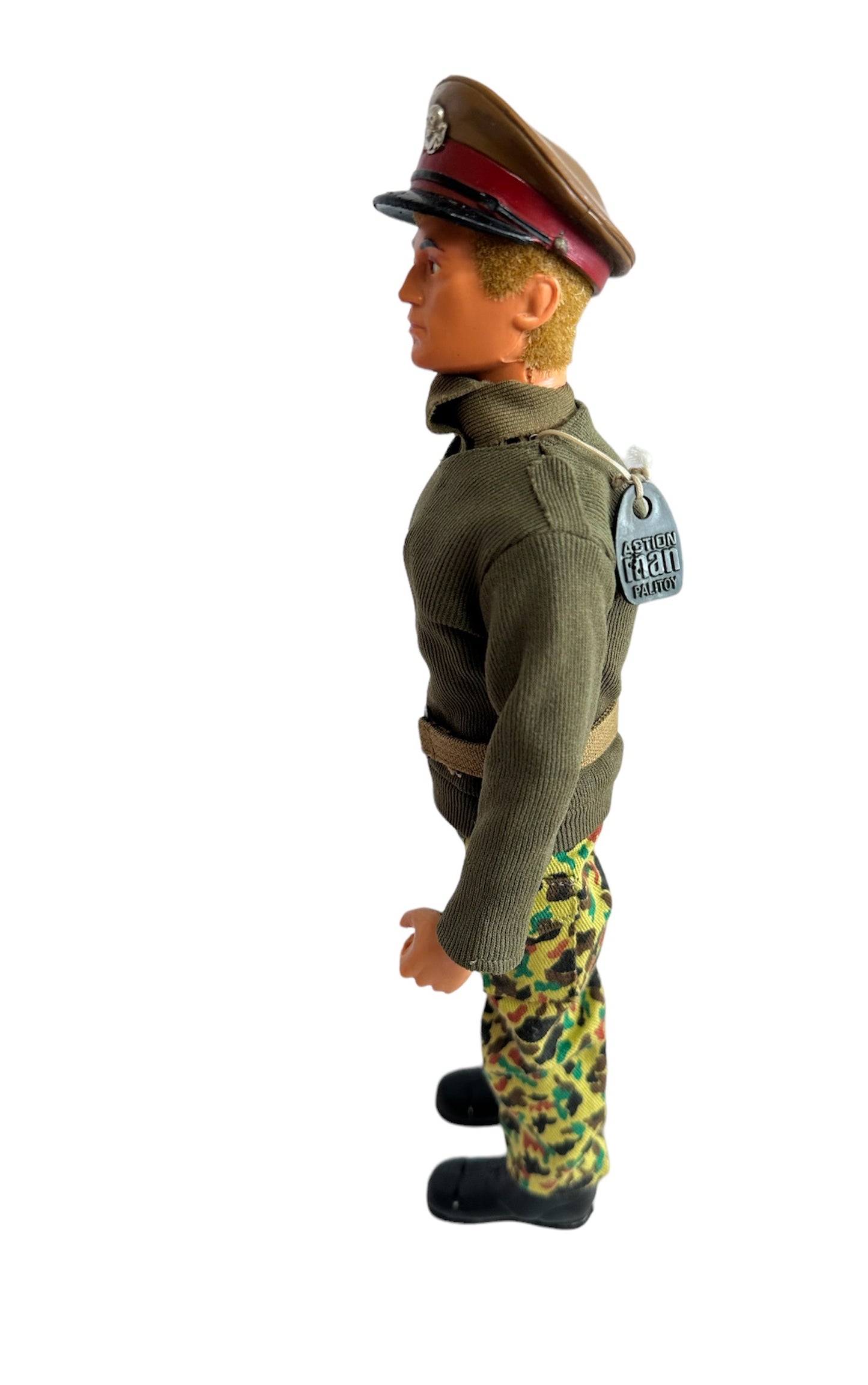 Vintage 1975 Action Man - Talking Commander - The Leader Of The Action Man Team - 12 Inch Blue Pants Action Figure With Realistic Blonde Hair, Eagle Eyes And Gripping Hands - In A Reproduction Box