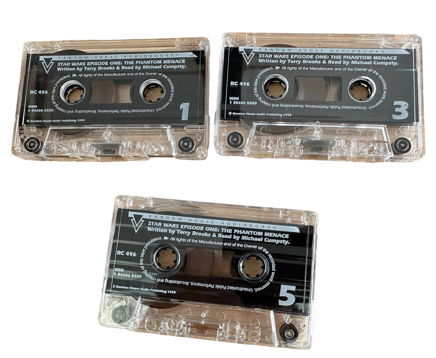 Vintage 1999 Star Wars Episode 1 The Phantom Menace - Triple Audio Cassette By Terry Brooks and read by Michael Cumpsty - Former Shop Stock