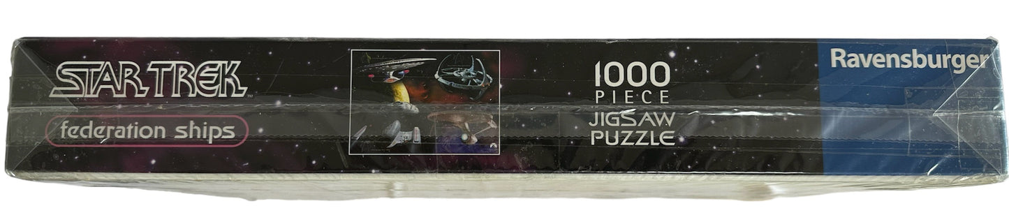 Vintage Star Trek Universe - Federation Ships 1000 Piece Jigsaw Puzzle By Ravensburger - Brand New Factory Sealed Shop Stock Room Find